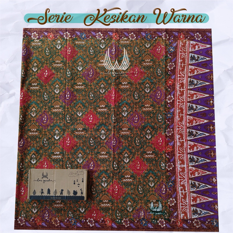 RASA BARU  LIMITED EDITION  Sarung Batik LarGurda Serie Kesikan Warna Pelangi (Motif Sidomulyo)