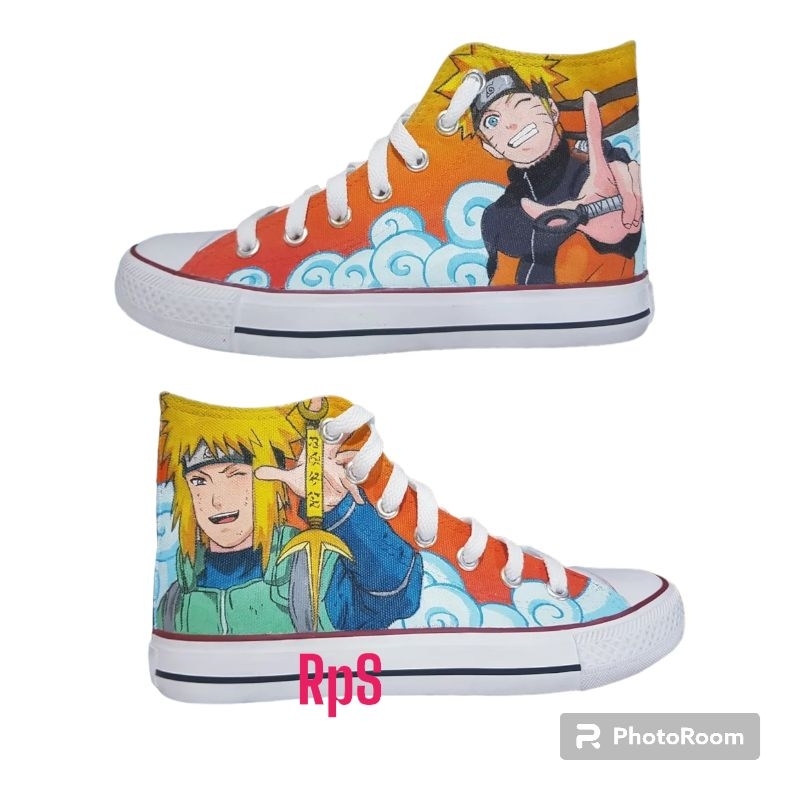 Sepatu Naruto Minato Sneakers Custom Anime