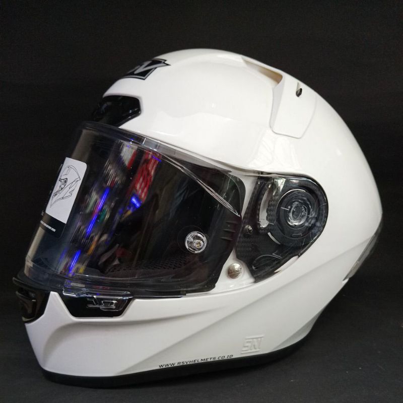 HELM RSV FFS21 SOLID WHITE | PUTIH RSV FFS21 FULL FACE