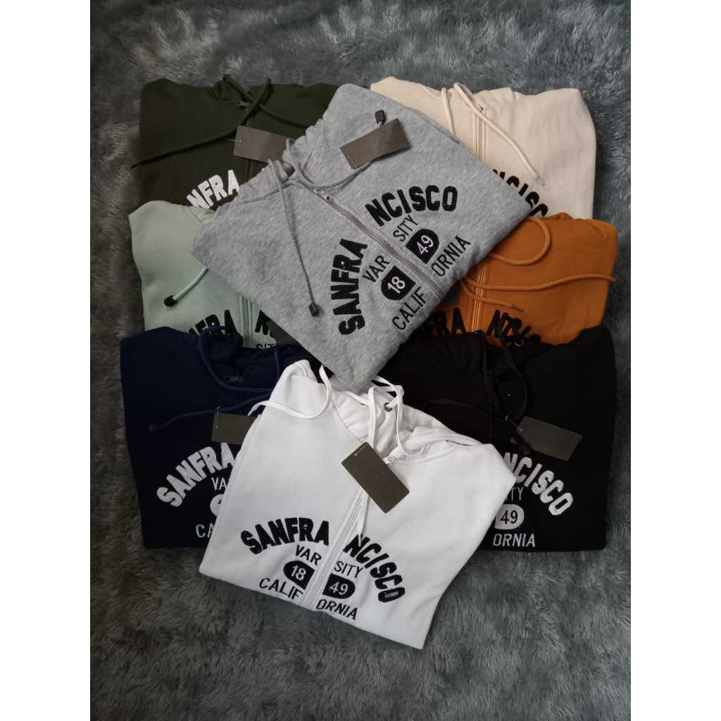 Jaket Hoodie WHO.A.U Sanfrancisco Zipper Navy Premium Unisex / Hoodie WHO A.U Original Pull Bordir