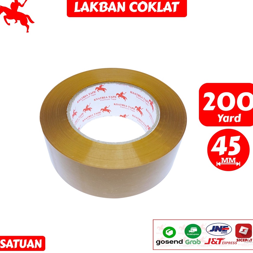 

6.6 HARGA GROSIR Lakban OPP Tape / Lakban Coklat KSATRIA Tape 200 Yard