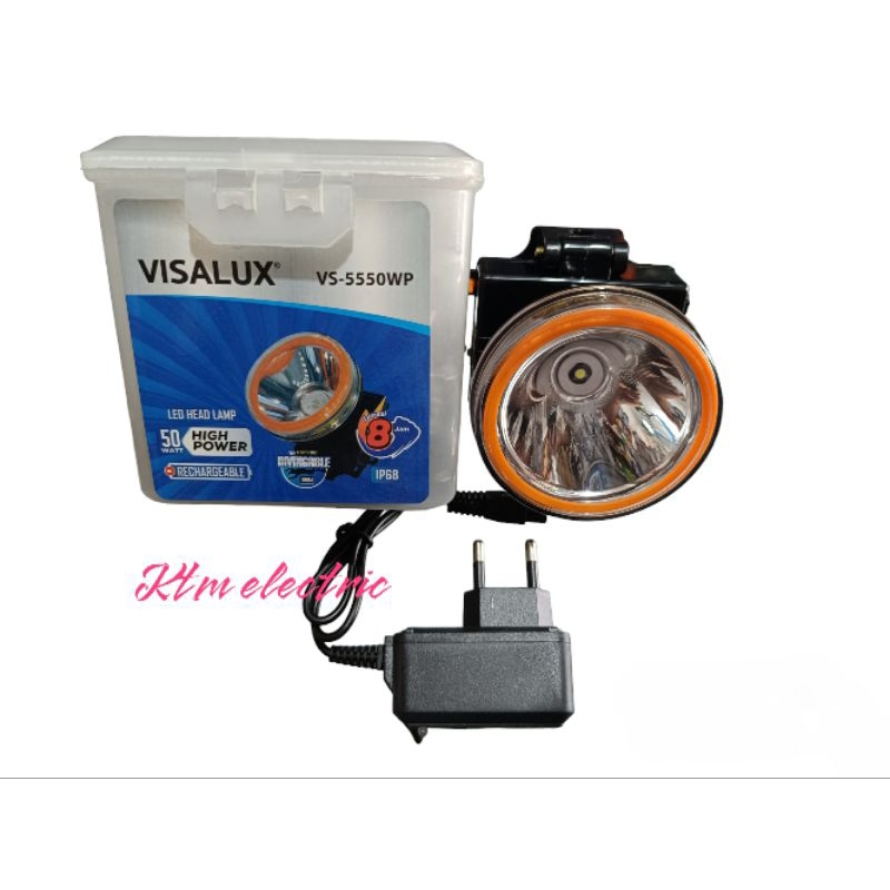 senter kepala visalux 50watt VS-5550 cahaya putih
