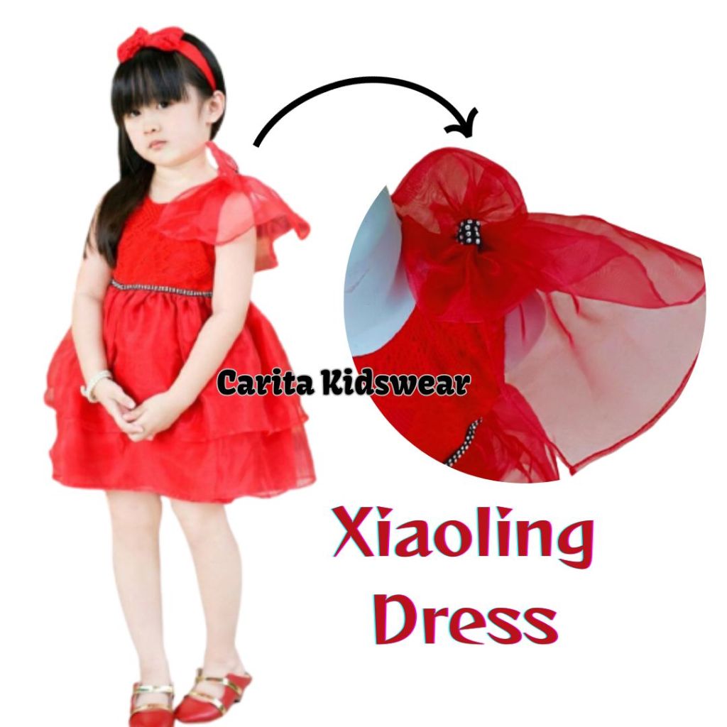 5.5 SALE Baju Anak Dress Imlek Xiaolin Dress Natal Baju Natal Anak Baju Couple Baju Pesta Baju Bayi 