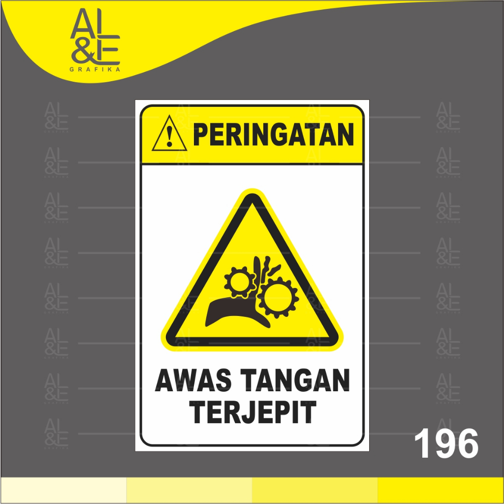 

196 - STIKER PERINGATAN AWAS TANGAN TERJEPIT - VINYL STIKER RITRAMA INDOOR