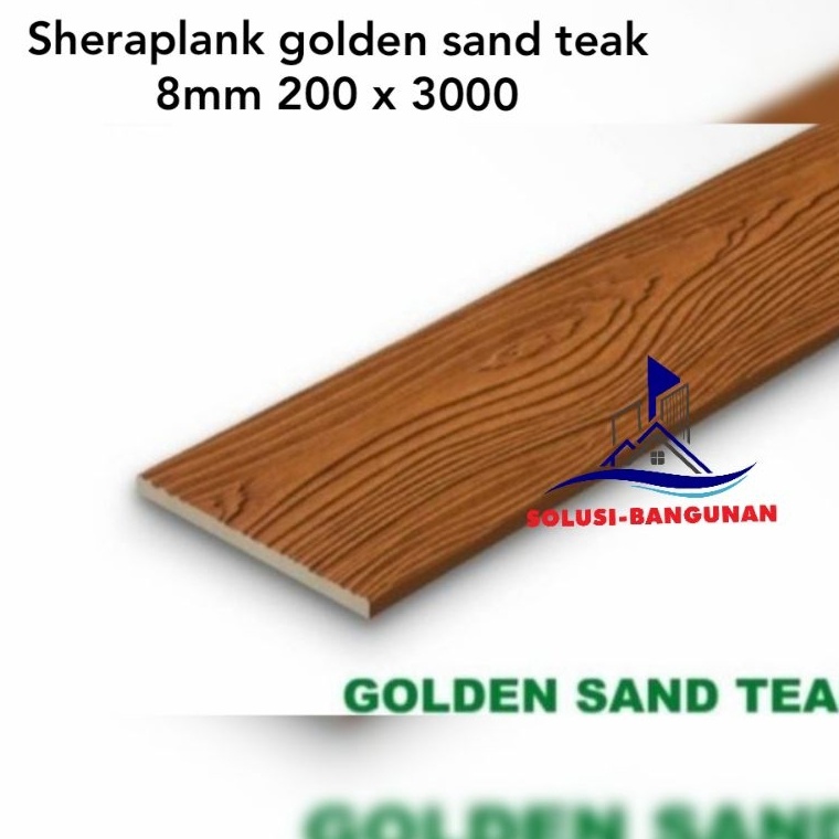 Recomended.. Sheraplank golden sand teak 08mmx200x3000/listplank motif kayu/grc plank/grc motif kayu/ shera plank/ lis plang/lisplank 20cm
