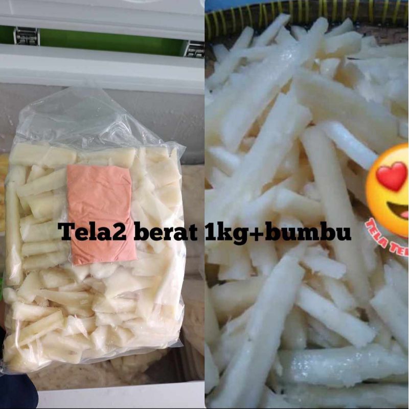 

ubi tela-tela Frozen 1 kg free bumbu balado
