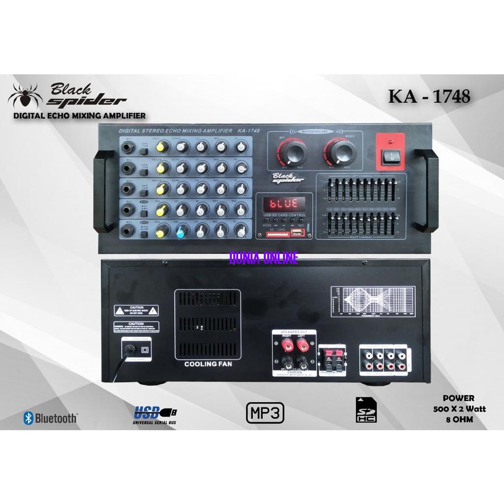 POWER AMPLIFIER BLACKSPIDER KA1748 AMPLI BLACK SPIDER KA 1748 KA-1748 ORIGINAL