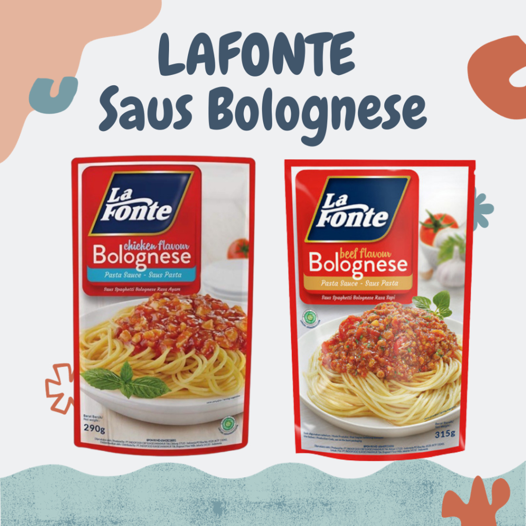 

Lafonte Saus Bolognese Chiken Flavour 290gr & Beef Flavour 310gr