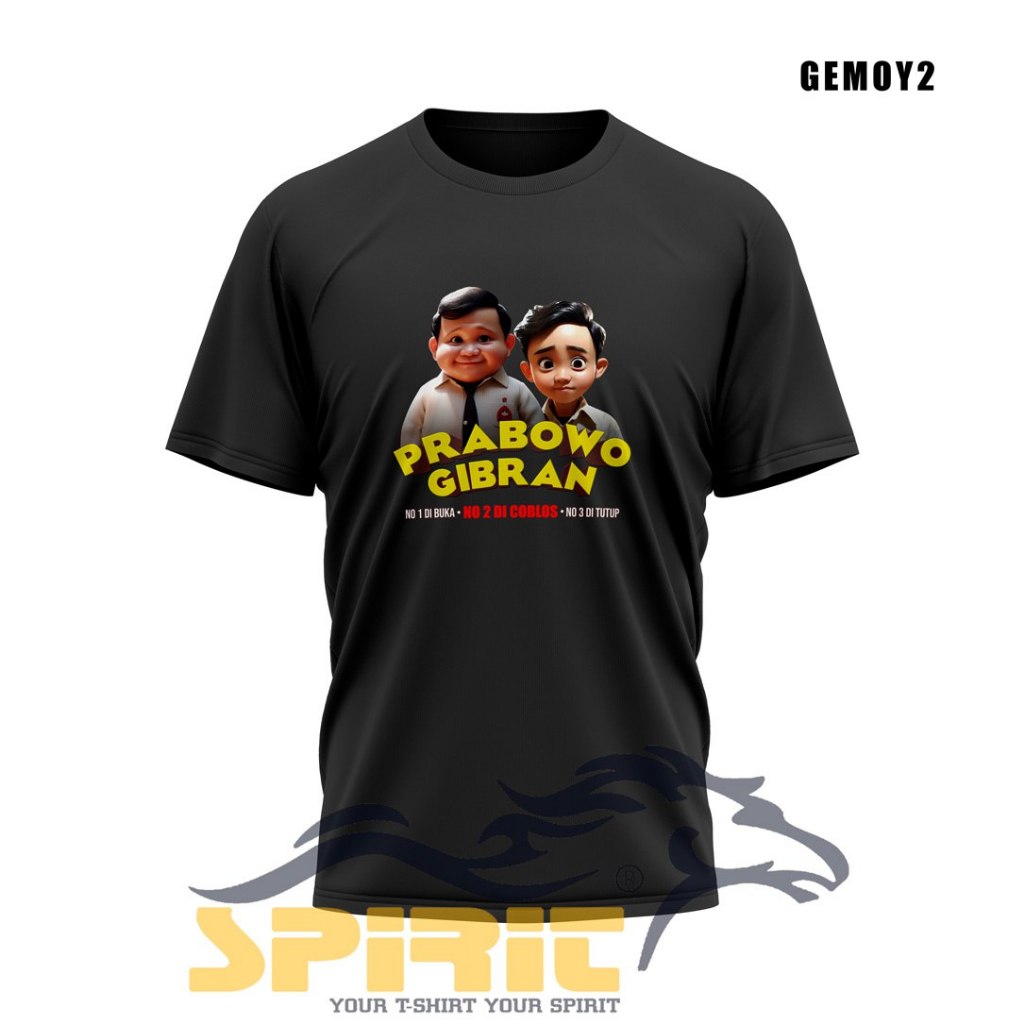 Kaos Pemilu 2024 Prabowo Gemoy Baju Capres Cawapres 2024 Prabowo Gibran