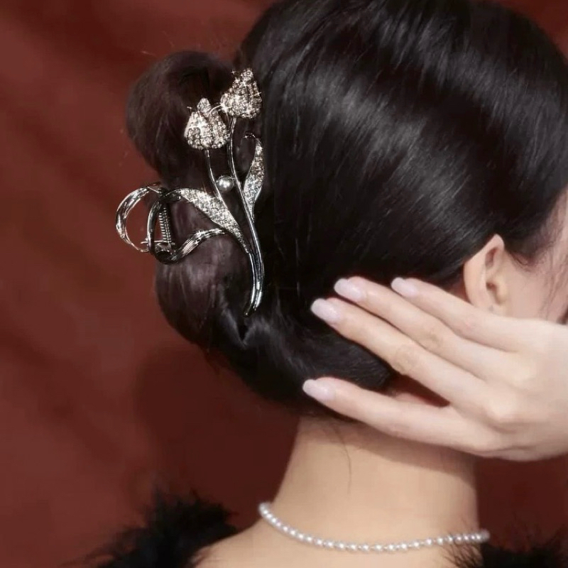 Geulise - ROSETTE HAIRCLIP | Jepit Rambut Bunga Pesta Korea Jepit Rambut Besi Jumbo Besar Jepit Ramb
