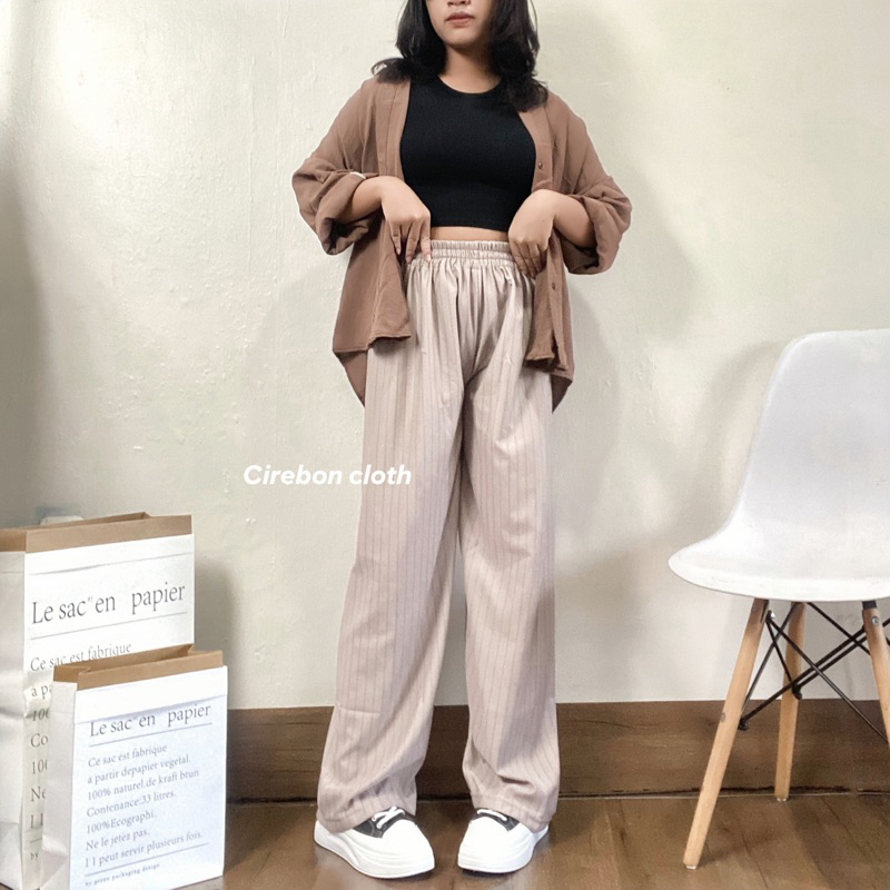 MIRAE KNIT PANTS - Cirebon Cloth | CELANA KULOT KNIT WANITA TEBAL | CELANA KULOT HIGHWAIST