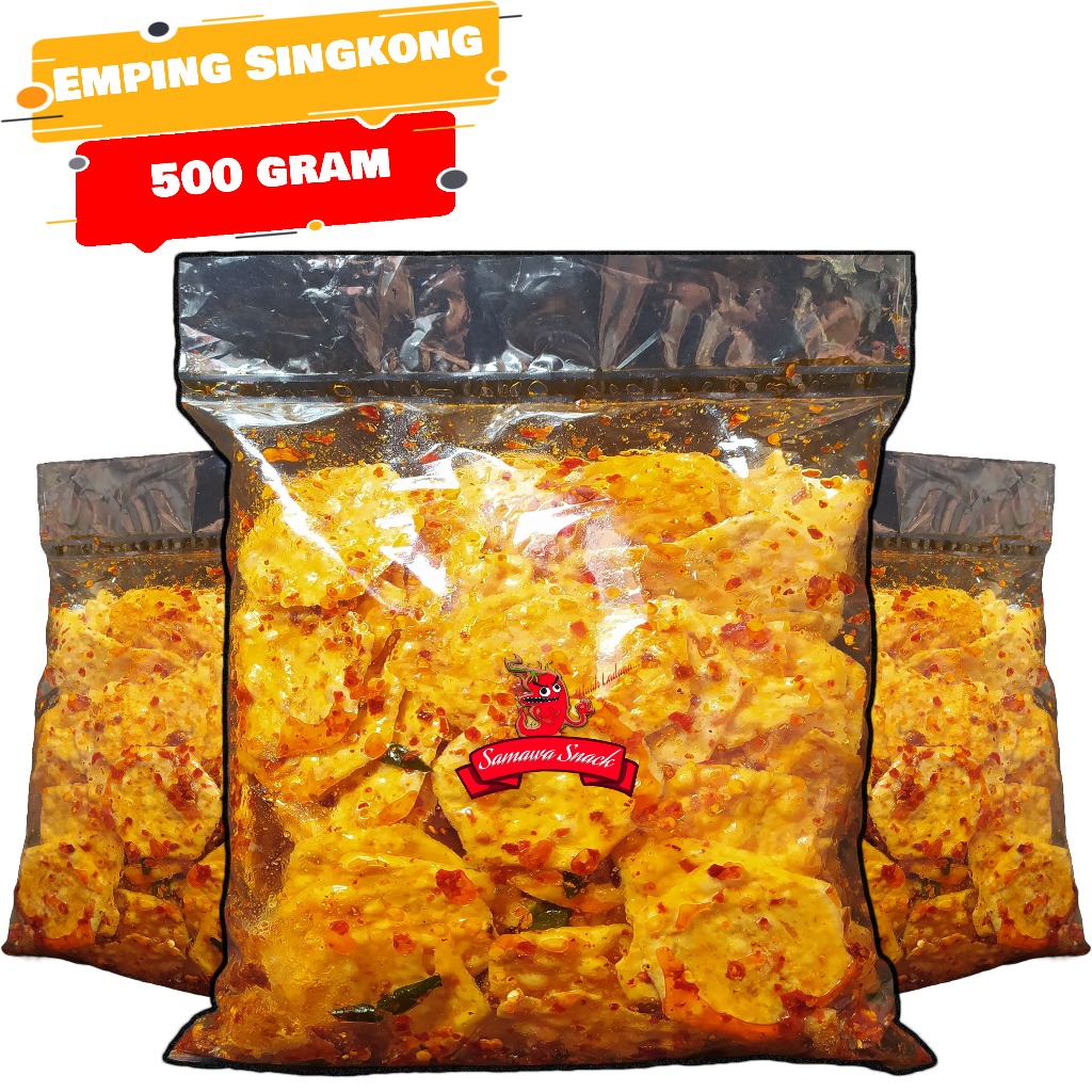 

emping singkong renyah gurih pedas daun jeruk isi 500gr