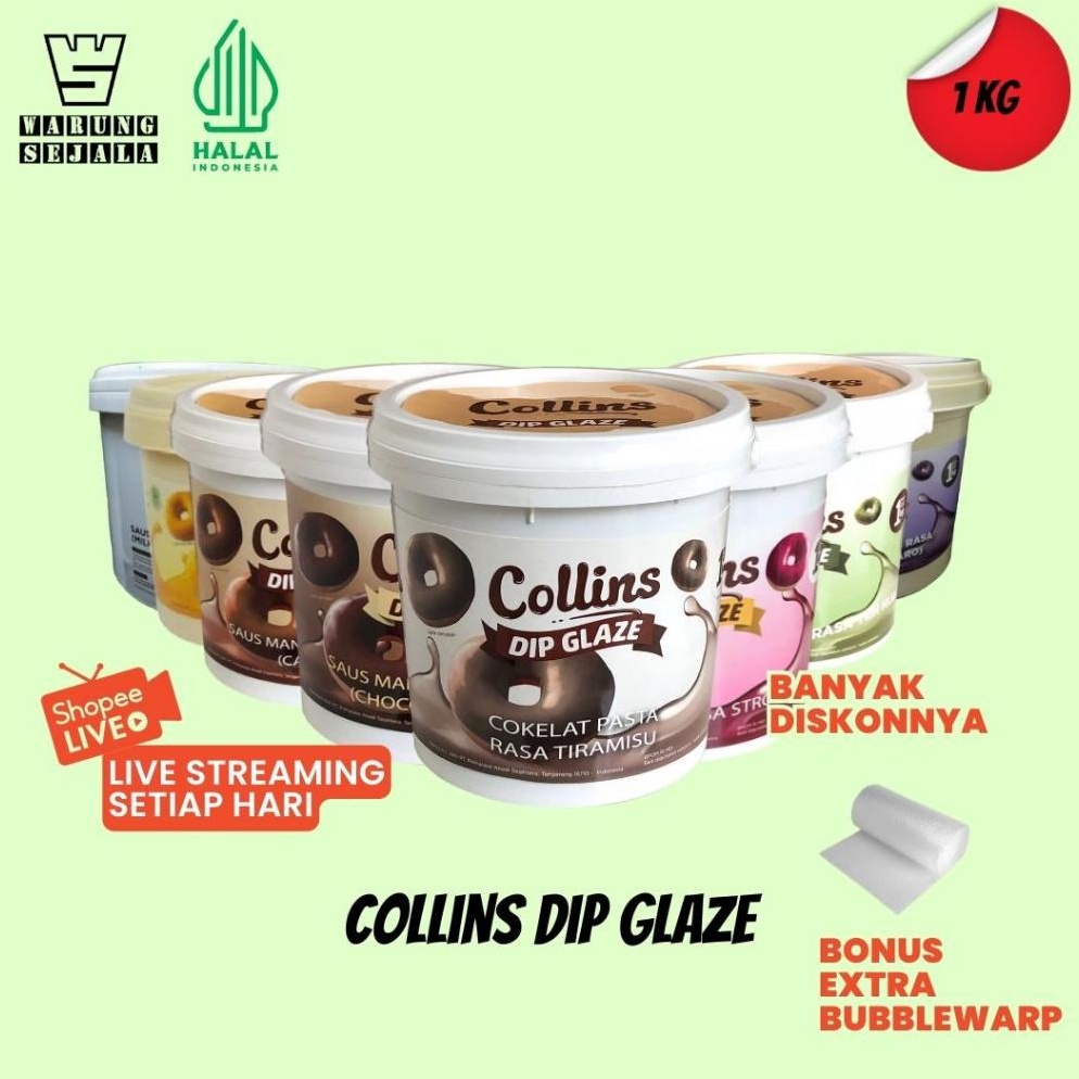 

TERLARIS BRANDS FESTIVAL Collins Dip Glaze 1 Kg / Selai Rasa Coklat / Selai Rasa Keju / Selai Green Tea / Selai Rasa Tiramisu collins 1kg coklat collins glaze collins selai coklat selai coklat 1kg colins glaze 1kg collins dip glaze 1kg glaze collins 1 kg