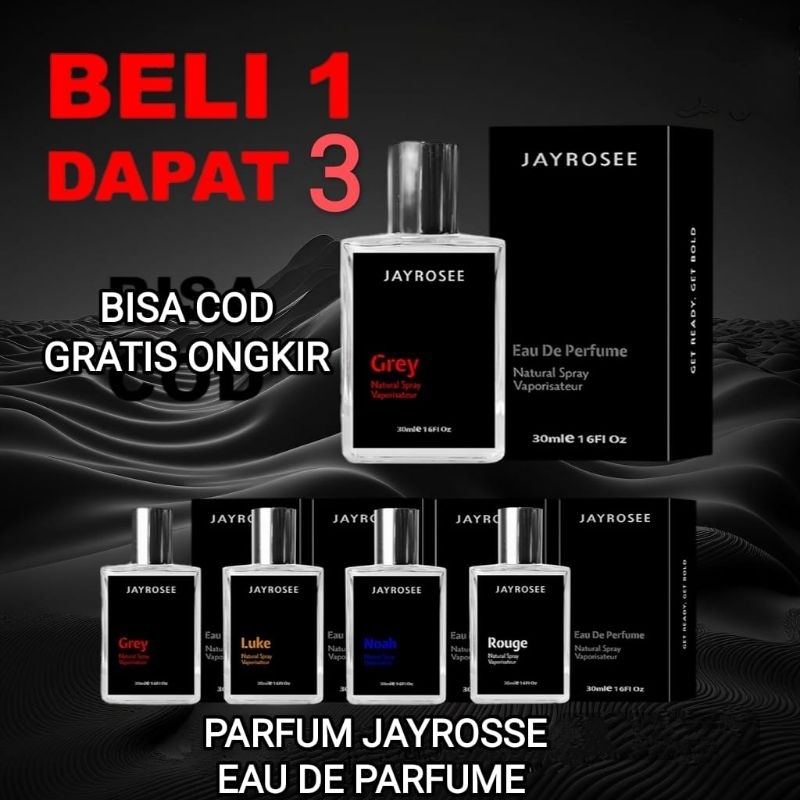PROMO BELI 1 DAPAT 3 PARFUM PRIA JAYROSSE PEMIKAT WANITA ISI 3 BOTOL EAU DE PARFUM