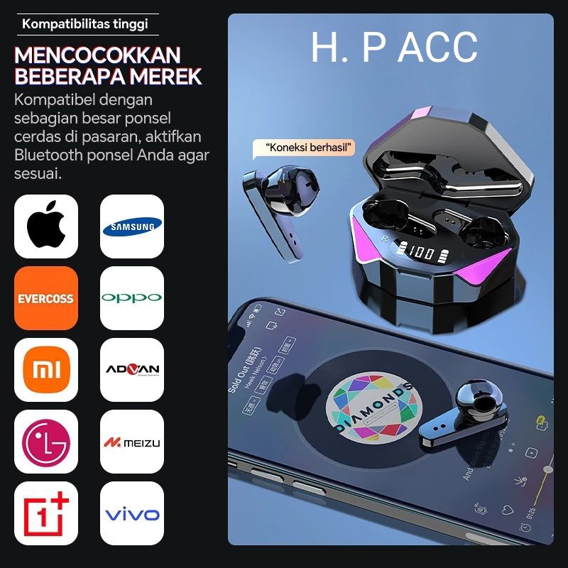 TWS GAMING HEADSET X15 BLUETOOTH KUALITAS BAGUS