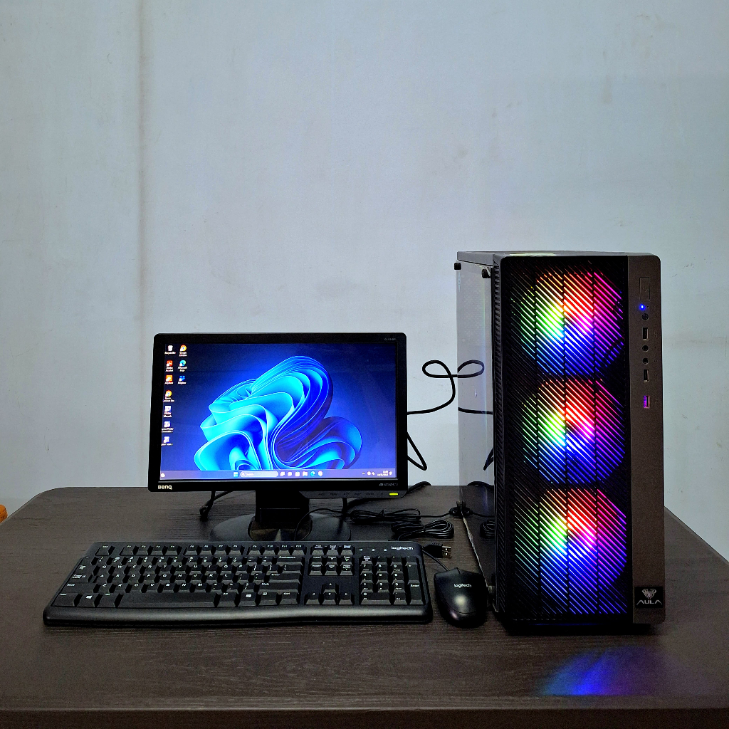 Komputer Set Monitor BenQ 16 inch Second RAM 8GB SSD 120GB PC Desktop Kasir Admin Bekas Murah Bonus 