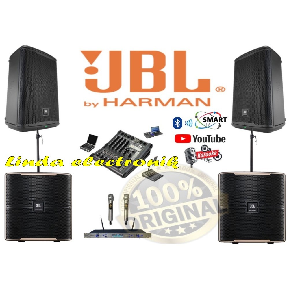 paket jbl eon 710 10 inch 2bh dan subwoofer 12 inch 2 buah original