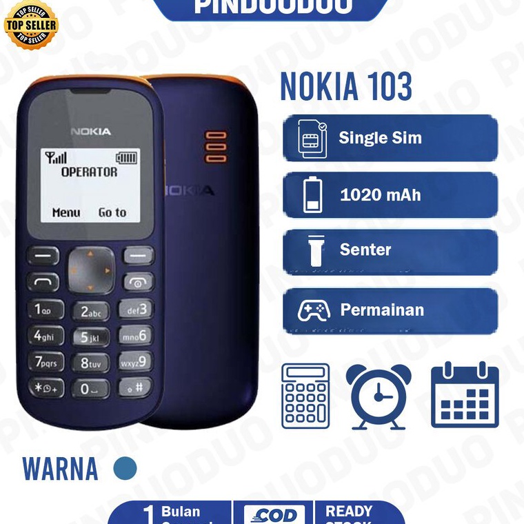 Terbaru 9.9 HP NOKIA 103 JADUL BERGARANSI  TERMURAH