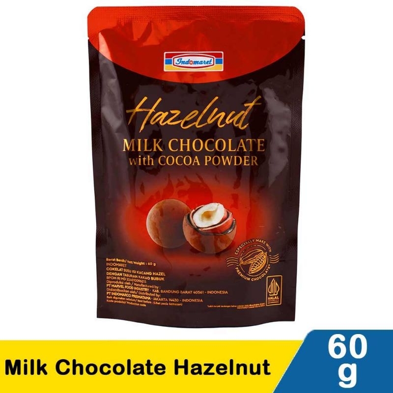 

Indomaret Milk Chocolate Hazelnut 60G