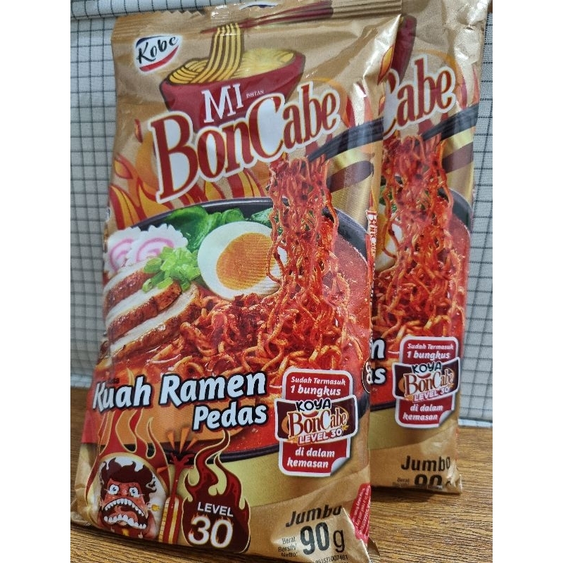 

[PROMO!!] Mi instan BonCabe Rasa Kuah Ramen Pedas Jumbo Level 30 90g