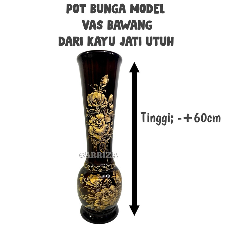 Vas Bunga / Pot Bunga / Tempat Bunga Hias / Vas Bunga Kayu Jati / Pot Bunga Hias Kayu Jati / Vas Bun