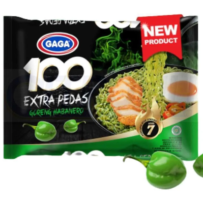 

Gaga Mie 100 Extra Pedas Goreng Habanero 90gr