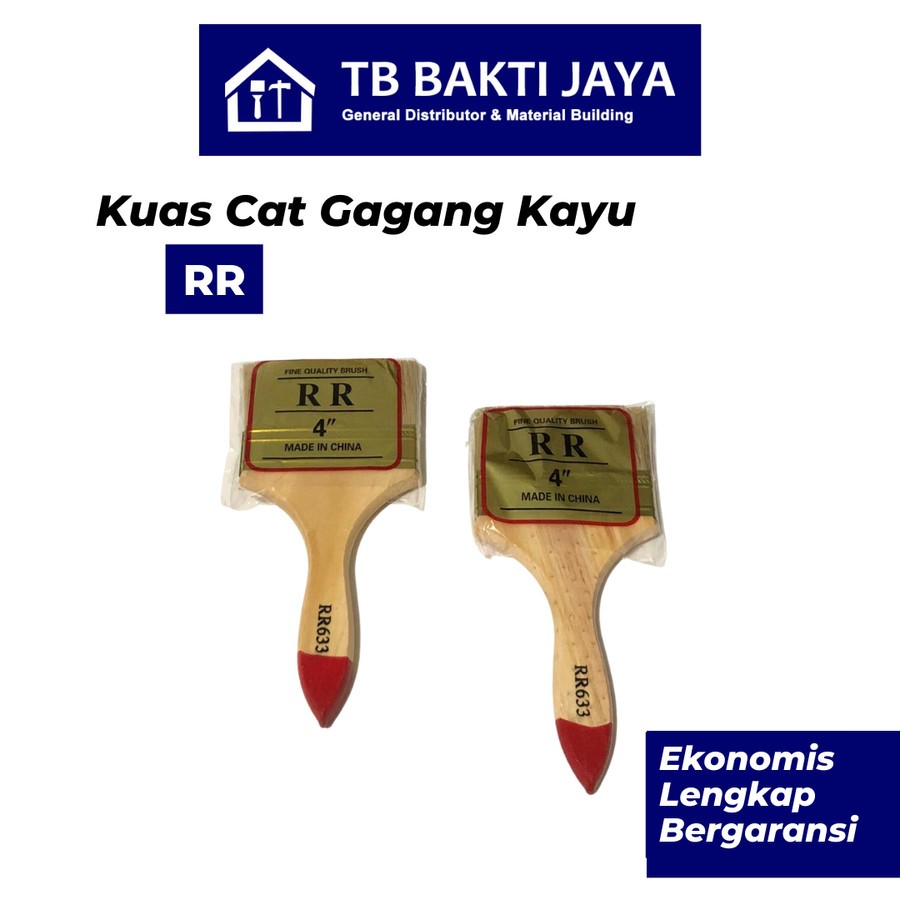 Kuas Cat Gagang Kayu / Kuas Tembok / Kuas Cat Tembok