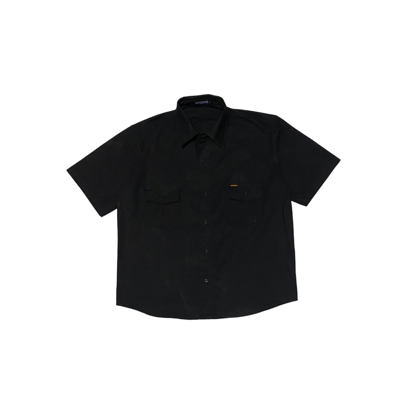 Fatgoods Kemeja Pendek Pria Workshet Pdh Cotton Ripstop Black