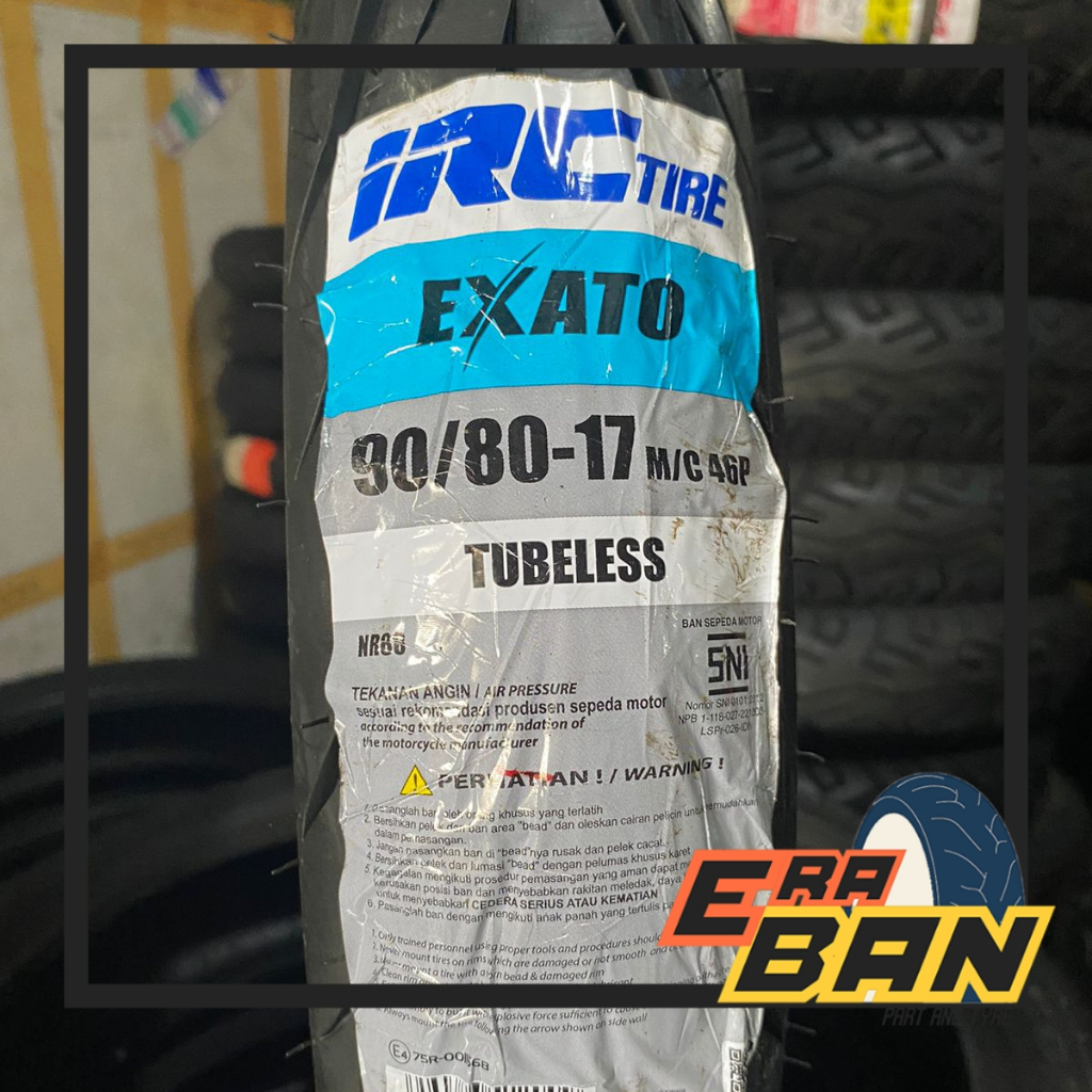 BAN LUAR IRC EXATO NR88 90 80 RING 17 TUBELESS