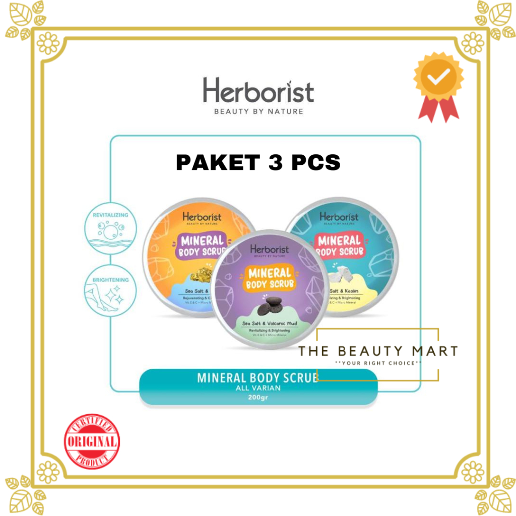 HERBORIST Mineral Body Scrub 200gr PAKET 3PCS
