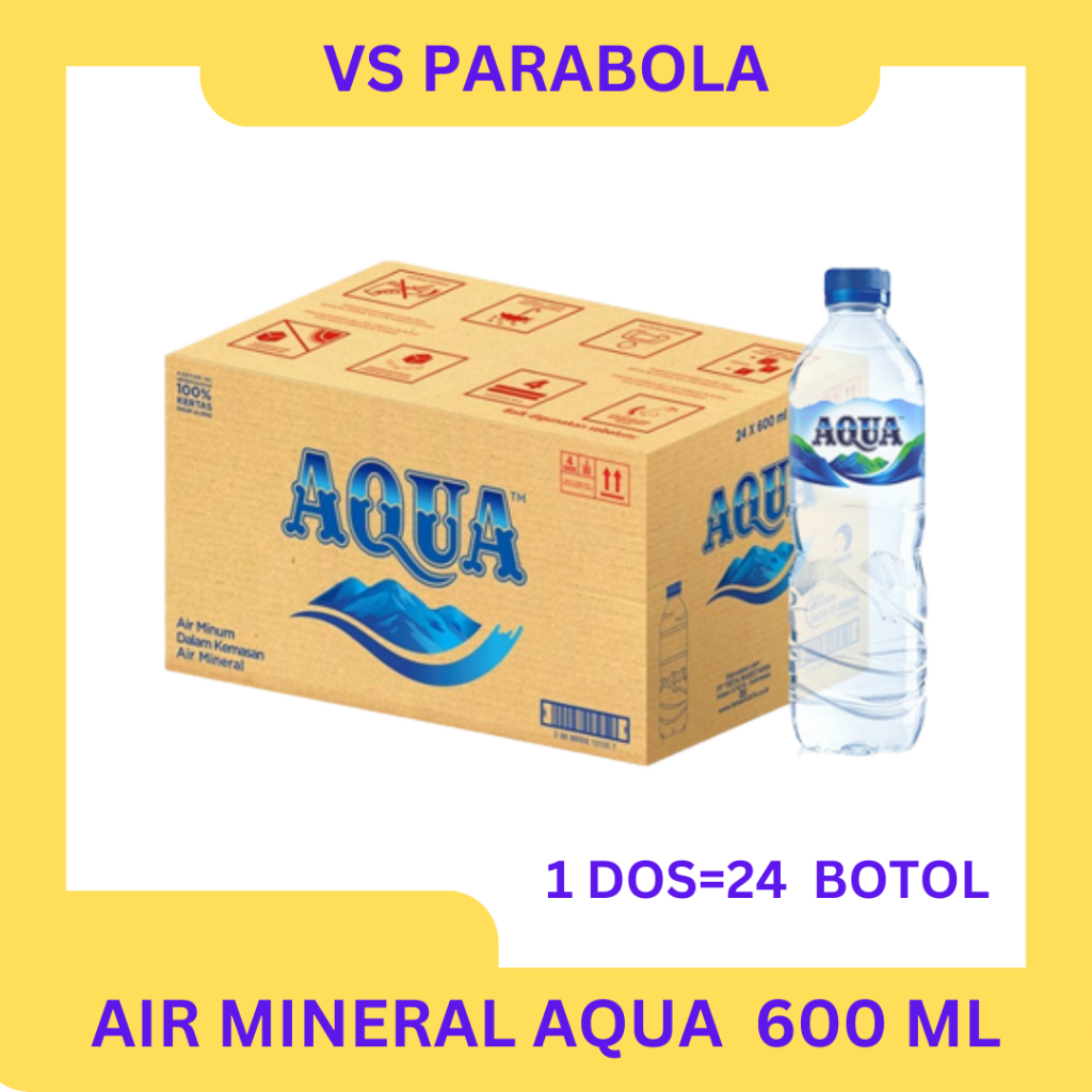 

AQUA AIR MINERAL 600ML (1 DOS ISI 24 BOTOL)