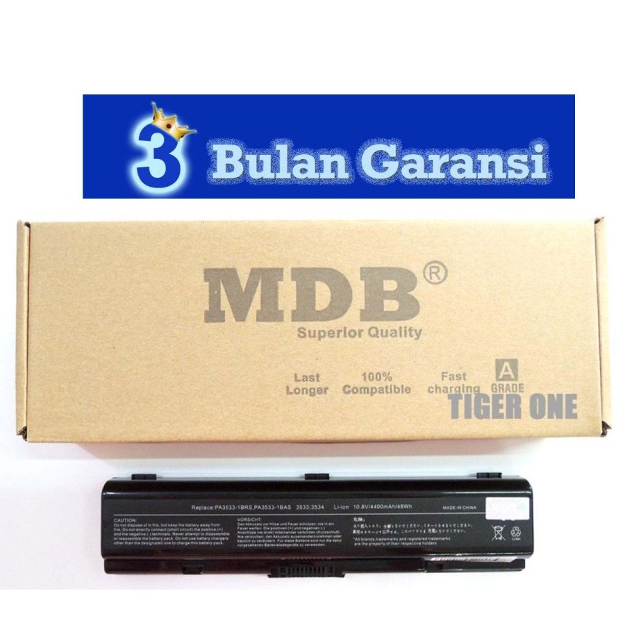 MDB Baterai Laptop Cocok Untuk  Toshiba Dynabook Satellite T30, T31