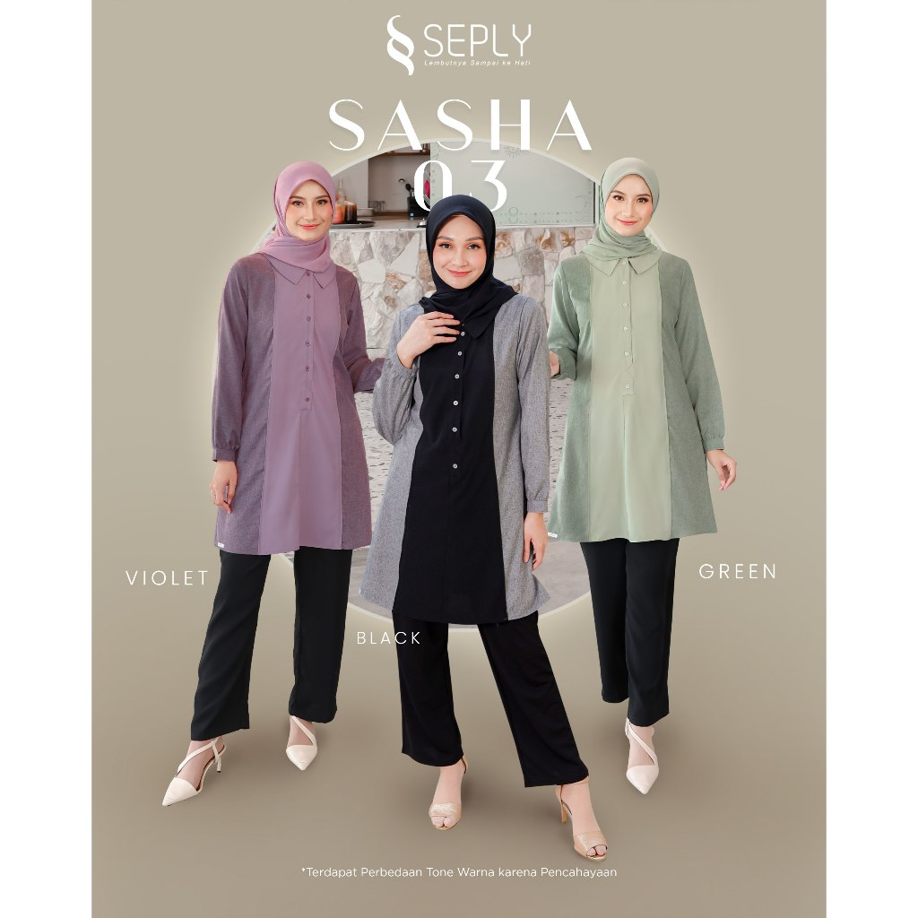 SEPLY Atasan Tunik Wanita Kekinian Sasha 03