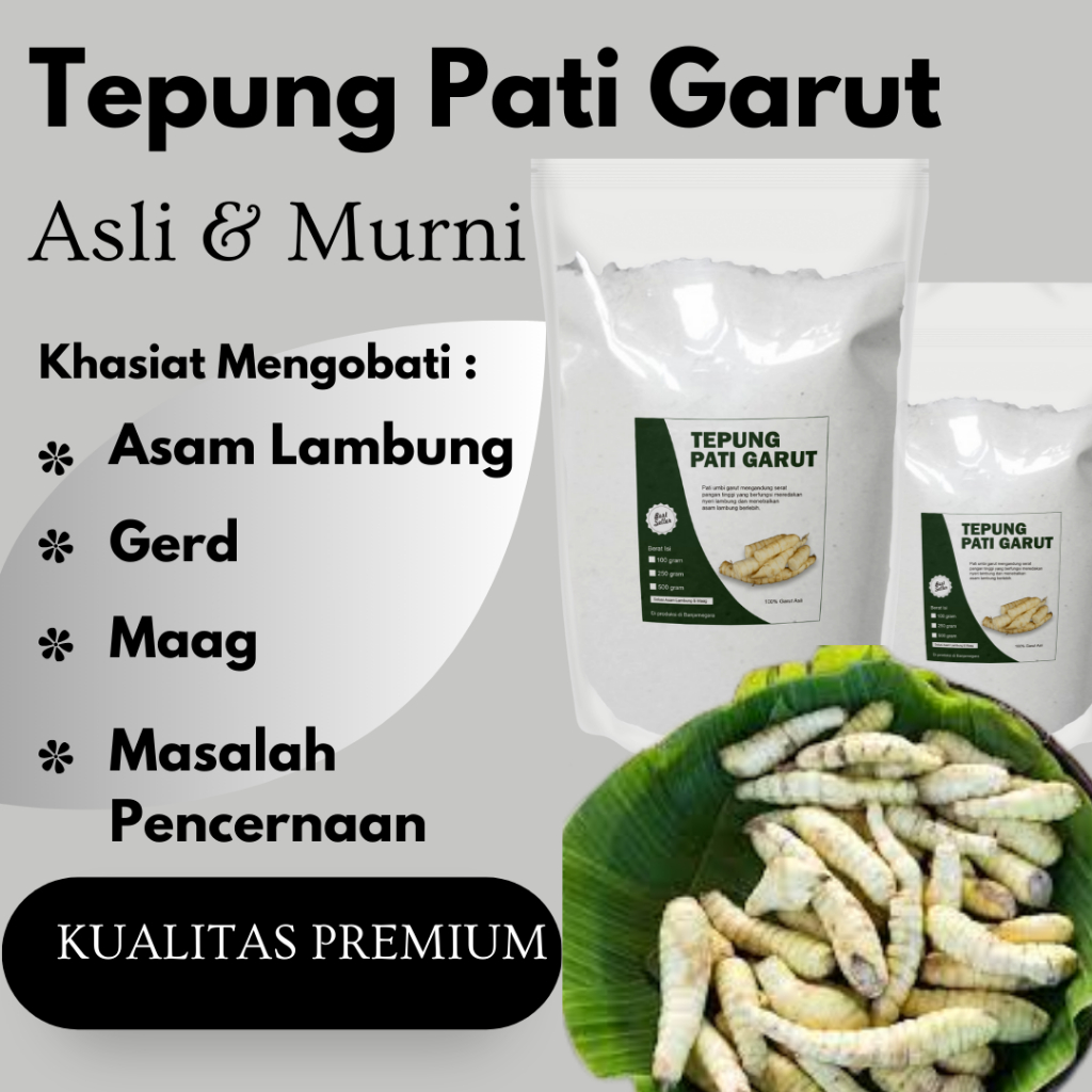 

Tepung Pati Garut/Tepung Pati Irut/Pati Angkrik/Aroowrot/Gluuten Free