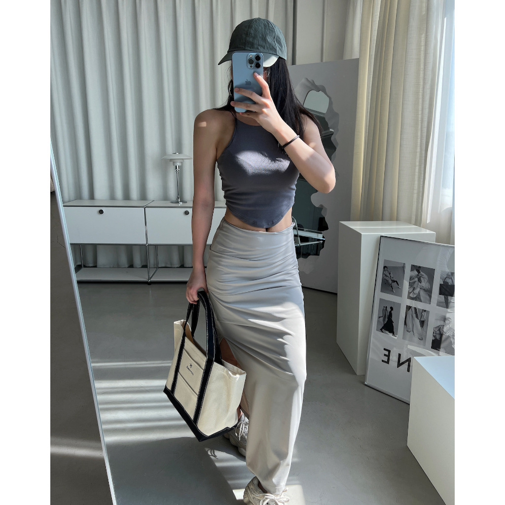 Tanktop Wanita Tali Kecil Elastis Tanpa Kawat With Bra Cup Tanktop 64 Tanktop Stone Tanktop Wanita t