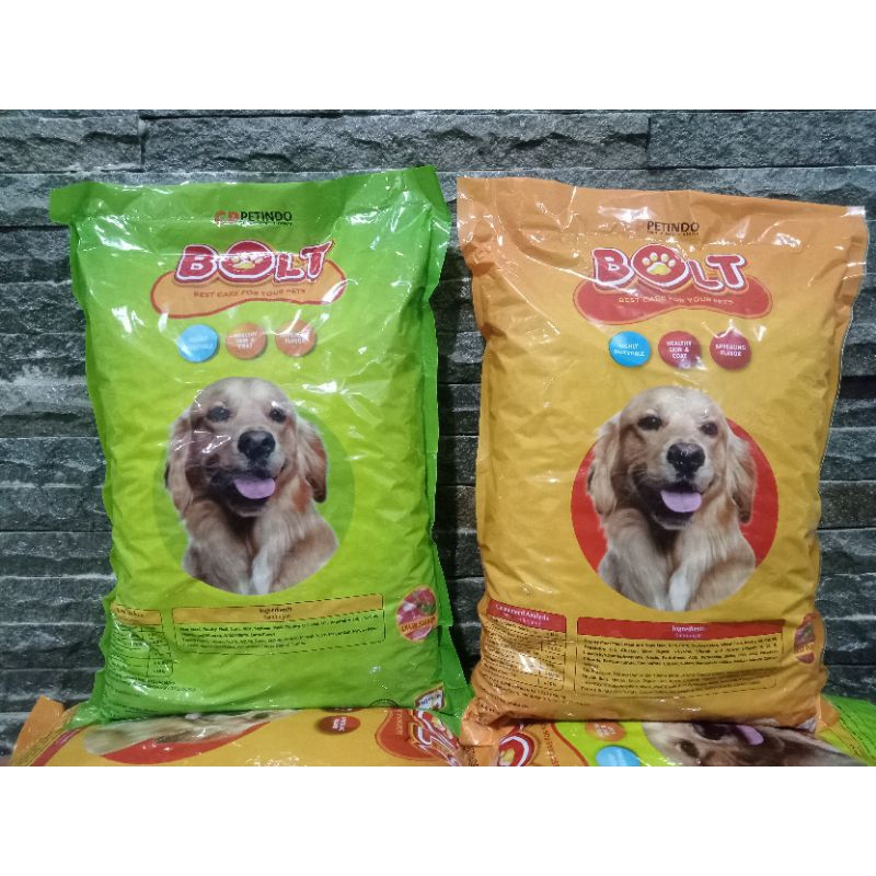 Dog Food Makanan Anjing Dewasa Bolt Dog Food Lamb & Beef 1kg  / Makanan Anjing Dewasa Bolt Dog Food 