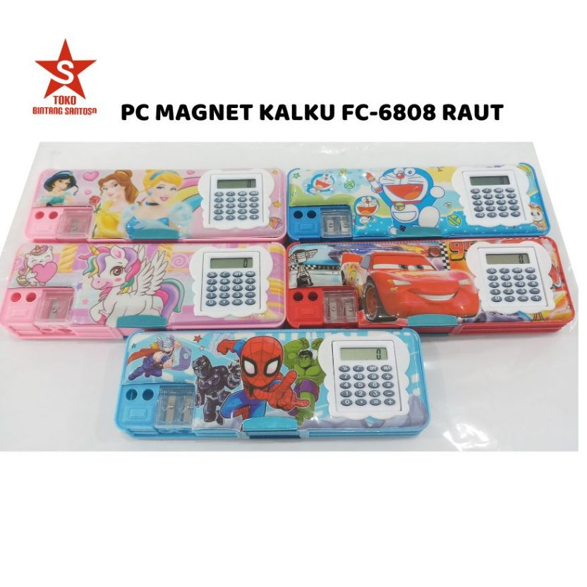 

PC MAGNET KALKULATOR FC-6808 RAUT / Pencil Case Magnet Kalkulator Raut / Kotak Pensil Magnet Kalkulator / Tempat Pensil Kalkulator