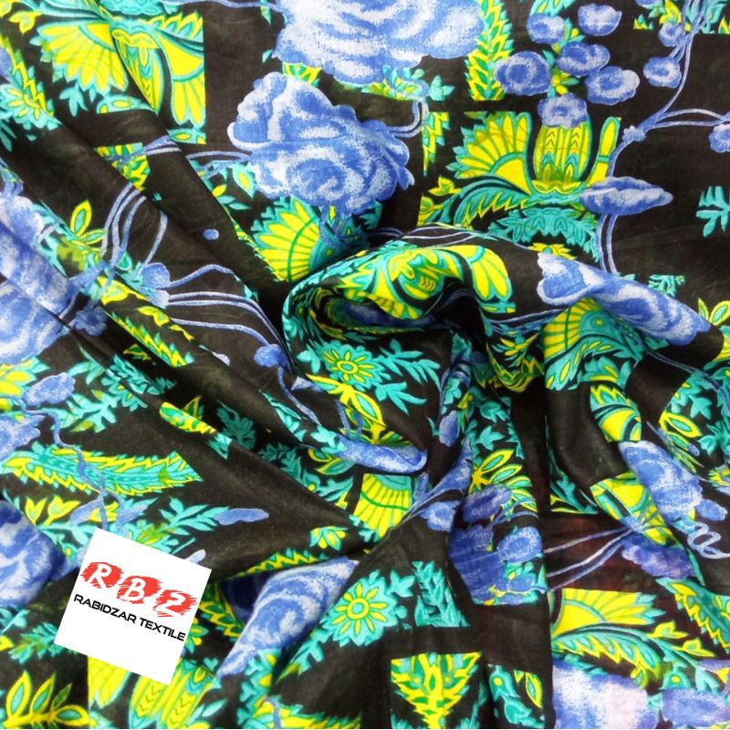 KAIN KATUN PARIS ORIGINAL GARMENT MOTIF BUNGA PERCA