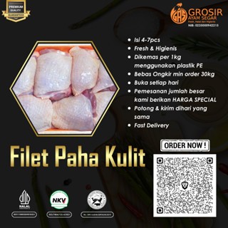 

fillet/boneless paha ayam dengan kulit