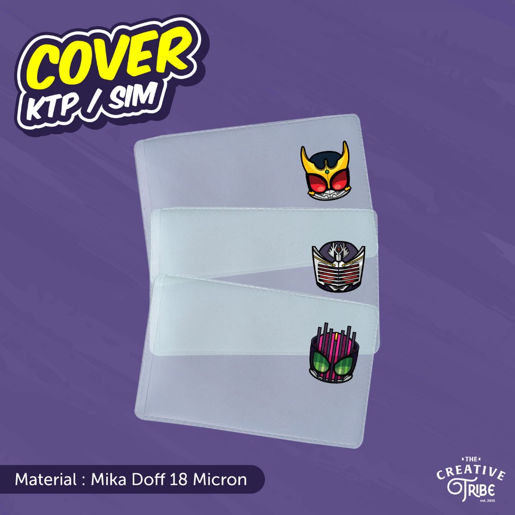 

Kamen Rider - Cover KTP / SIM Karakter Unik - Sampul Plastik Mika Pelindung Kartu tokusatsu