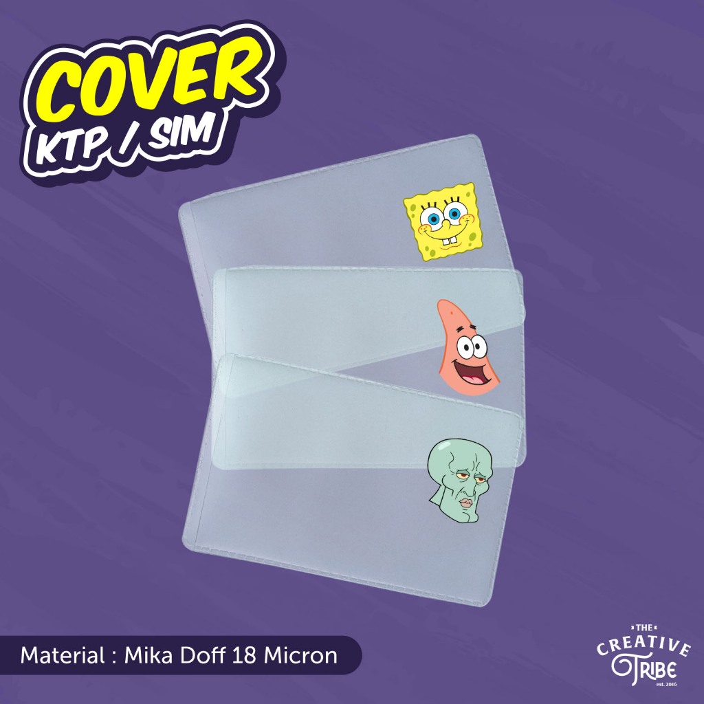 

Spongebob - Cover KTP / SIM Karakter Unik - Sarung Plastik Mika Pelindung Kartu