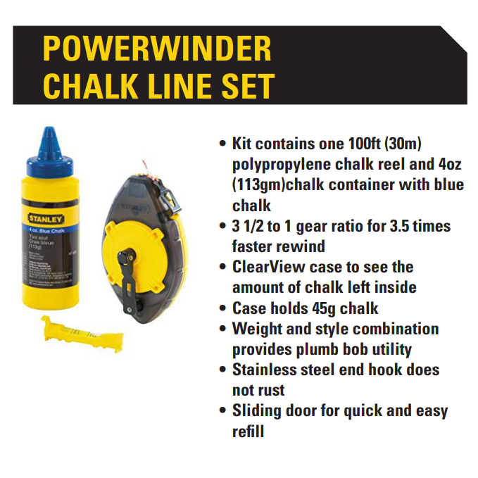 Stanley Chalk Line (Sipatan) ; 47-465 Original Stanley
