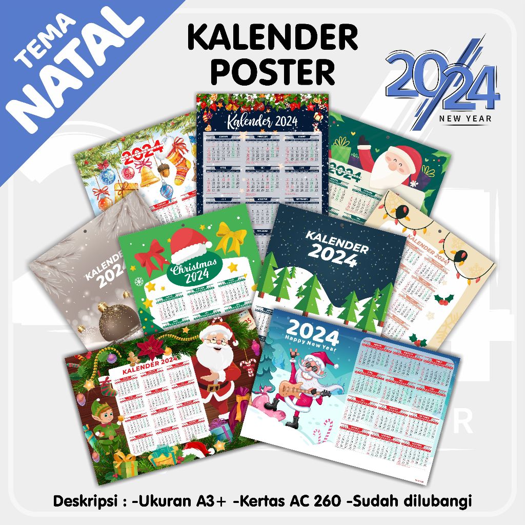 

Kalender Poster NATAL- kalender poster - kalender christmass natal