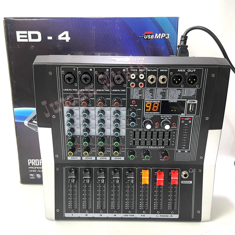 BLACK SPIDER Power Mixer 4 channel Blackspider ED4 99 DSP ED 4 Amplifier Mixing MIXER POWER BLACKSPI