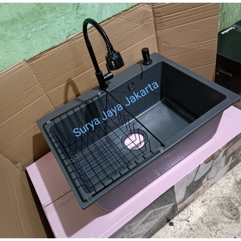 Kitchen sink Granite ONAN 6145 HITAM "ORIGINAL" / Kitchen sink ONAN 6145 Granit "Original"