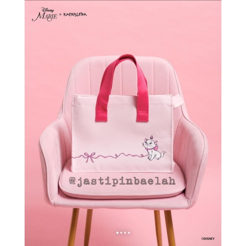 [PELUNASAN] Kaerysleika X Marie : Duchess Totebag Thick Blush (LL Size) + Keychain