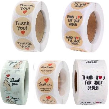 

Sticker thankyou ecer 100 pcs murah / Sticker terima kasih ecer / Sticker thankyou