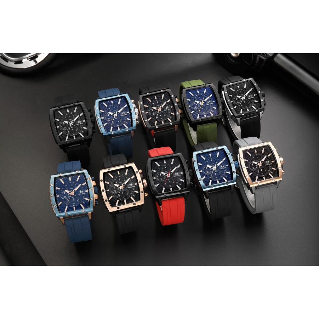 Jam Tangan Pria Evans Jayden 9463-2 Rubber Chrono