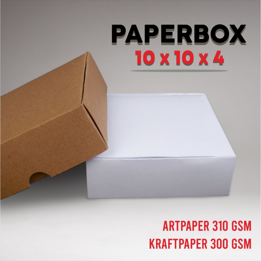 Paperbox | Kotak kertas kemasan aksesoris / souvenir 10x10x3,5 cm