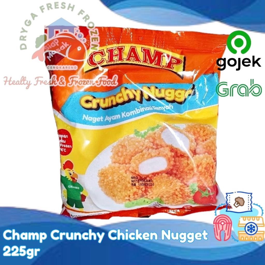 

Champ Crunchy Chicken Nugget 225gr Naget Ayam